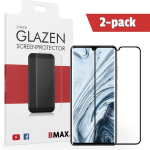 2-pack Bmax Xiaomi Mi Note 10 Screenprotector - Glass - Full Cover 5d - Black