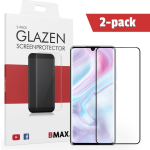 2-pack Bmax Xiaomi Mi 10 Screenprotector - Glass - Full Cover 5d - Black
