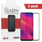 2-pack Bmax Oppo A5 2020 Screenprotector - Glass - Full Cover 2.5d - Black