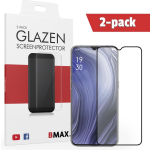 2-pack Bmax Oppo Reno Z Screenprotector - Glass - Full Cover 2.5d - Black