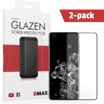 2-pack Bmax Samsung Galaxy S20 Ultra Screenprotector - Glass - Full Cover 5d - Black