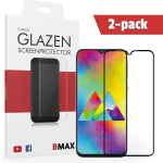 2-pack Bmax Samsung Galaxy M20 Power Screenprotector - Glass - Full Cover 2.5d - Black