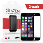 2-pack Bmax Apple Iphone 6/6s Screenprotector - Glass - Full Cover 5d - Black