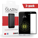 2-pack Bmax Lg G5 Screenprotector - Glass - Edge Glue 3d Full Cover - Black
