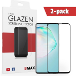 2-pack Bmax Samsung Galaxy A91 Screenprotector - Glass - Full Cover 2.5d - Black