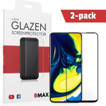 2-pack Bmax Samsung Galaxy A81 Screenprotector - Glass - Full Cover 2.5d - Black