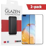 2-pack Bmax Huawei P40 Screenprotector - Glass - Full Cover 2.5d - Black
