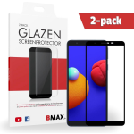 2-pack Bmax Samsung Galaxy A01 Core Screenprotector - Glass - Full Cover 2.5d - Black