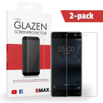 2-pack Bmax Nokia 5 Screenprotector - Glass - Edge Glue 3d Full Cover - Clear