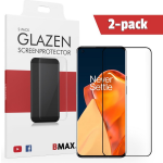2-pack Bmax Oneplus 9 Pro Screenprotector - Glass - Full Cover 5d - Black