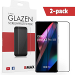 2-pack Bmax Oppo Find X3 Pro Screenprotector - Glass - Full Cover 5d - Black