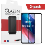 2-pack Bmax Oppo Find X3 Lite Screenprotector - Glass - Full Cover 2.5d - Black