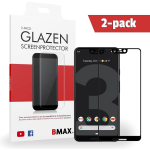 2-pack Bmax Google Pixel 3xl Screenprotector - Glass - Full Cover 2.5d - Black