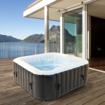 Opblaasbare Jacuzzi In-outdoor, 150x150x Cm, Voor 4 Personen - Zwart