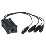 Hilec BOXRJ4XF3 RJ45 / XLR3F adapterdoos voor audio of DMX signaal