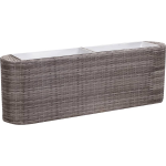 Vidaxl Plantenbak Verhoogd 120x24x40 Cm Poly Rattan - Gris