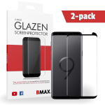 2-pack Bmax Samsung Galaxy S9 Plus Screenprotector - Glass - Full Cover 3d - Black