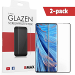 2-pack Bmax Oppo Find X2 Screenprotector - Glass - Full Cover 5d - Black