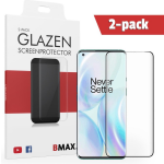 2-pack Bmax Oneplus 8 Screenprotector - Glass - Full Cover 5d - Black