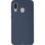 Bmax Liquid Silicone Case Hoesje Voor Samsung Galaxy A40 - Dark Blue/donker - Blauw