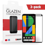 2-pack Bmax Google Pixel 4 Screenprotector - Glass - Full Cover 2.5d - Black