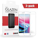 2-pack Bmax Apple Iphone 8 Screenprotector - Glass - Full Cover 5d - White