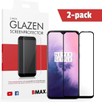 2-pack Bmax Oneplus 7 Screenprotector - Glass - Full Cover 2.5d - Black