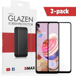 2-pack Bmax Lg K51s Screenprotector - Glass - Full Cover 2.5d - Black