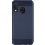 Bmax Carbon Soft Case Hoesje Voor Samsung Galaxy A20e - Blue/ - Blauw