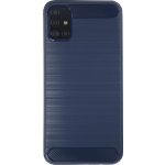 Bmax Carbon Soft Case Hoesje Voor Samsung Galaxy A51 - Blue/ - Blauw