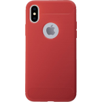 Bmax Carbon Soft Case Hoesje Voor Iphone X/xs - Red/ - Rood