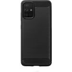 Bmax Carbon Soft Case Hoesje Voor Samsung Galaxy A71 - Black/ - Zwart