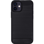 Bmax Carbon Soft Case Hoesje Voor Iphone 12 Mini- Black/ - Zwart