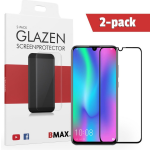 2-pack Bmax Honor 10 Lite Screenprotector - Glass - Full Cover 2.5d - Black