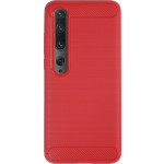 Bmax Carbon Soft Case Hoesje Voor Xiaomi Mi 10 - Red/ - Rood