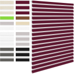 Dubbel Rolgordijn Bordeaux, 55x150 Cm, Klemmfix Zonder Boren - Rood