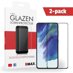 2-pack Bmax Samsung Galaxy S21 Fe Screenprotector - Glass - Full Cover 2.5d - Black/zwart