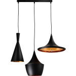 Quvio Hanglamp 3-lichts Verschillende Kappen - Quv5059l-black - Zwart