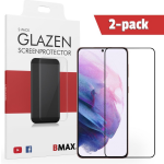 2-pack Bmax Samsung Galaxy S21 Plus Screenprotector - Glass - Full Cover 2.5d - Black