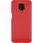 Bmax Carbon Soft Case Hoesje Voor Xiaomi Redmi Note 9 Pro Red/ - Rood