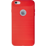 Bmax Carbon Soft Case Hoesje Voor Iphone 6/6s Plus - Red/ - Rood