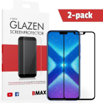 2-pack Bmax Honor 8x Screenprotector - Glass - Full Cover 2.5d - Black