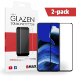 2-pack Bmax Oppo Reno 2z Screenprotector - Glass - Full Cover 2.5d - Black