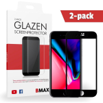 2-pack Bmax Apple Iphone 8 Plus Screenprotector - Glass - Full Cover 5d - Black