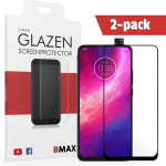 2-pack Bmax Motorola One Hyper Screenprotector - Glass - Full Cover 2.5d - Black