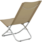 Vidaxl Strandstoelen 2 St Inklapbaar Stof Taupe