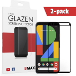 2-pack Bmax Google Pixel 4xl Screenprotector - Glass - Full Cover 2.5d - Black