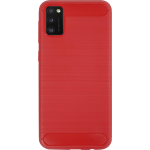 Bmax Carbon Soft Case Hoesje Voor Samsung Galaxy A41 - Red/ - Rood