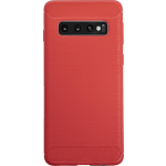 Bmax Carbon Soft Case Hoesje Voor Samsung Galaxy S10 - Red/ - Rood