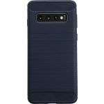 Bmax Carbon Soft Case Hoesje Voor Samsung Galaxy S10 - Blue/ - Blauw